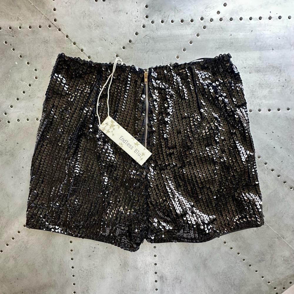 NWT Black Sequin shorts